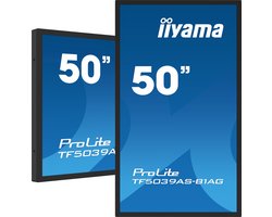 iiyama TF5039AS-B1AG computer monitor 125,7 cm (49.5") 3840 x 2160 Pixels 4K Ultra HD LED Touchscreen Zwart