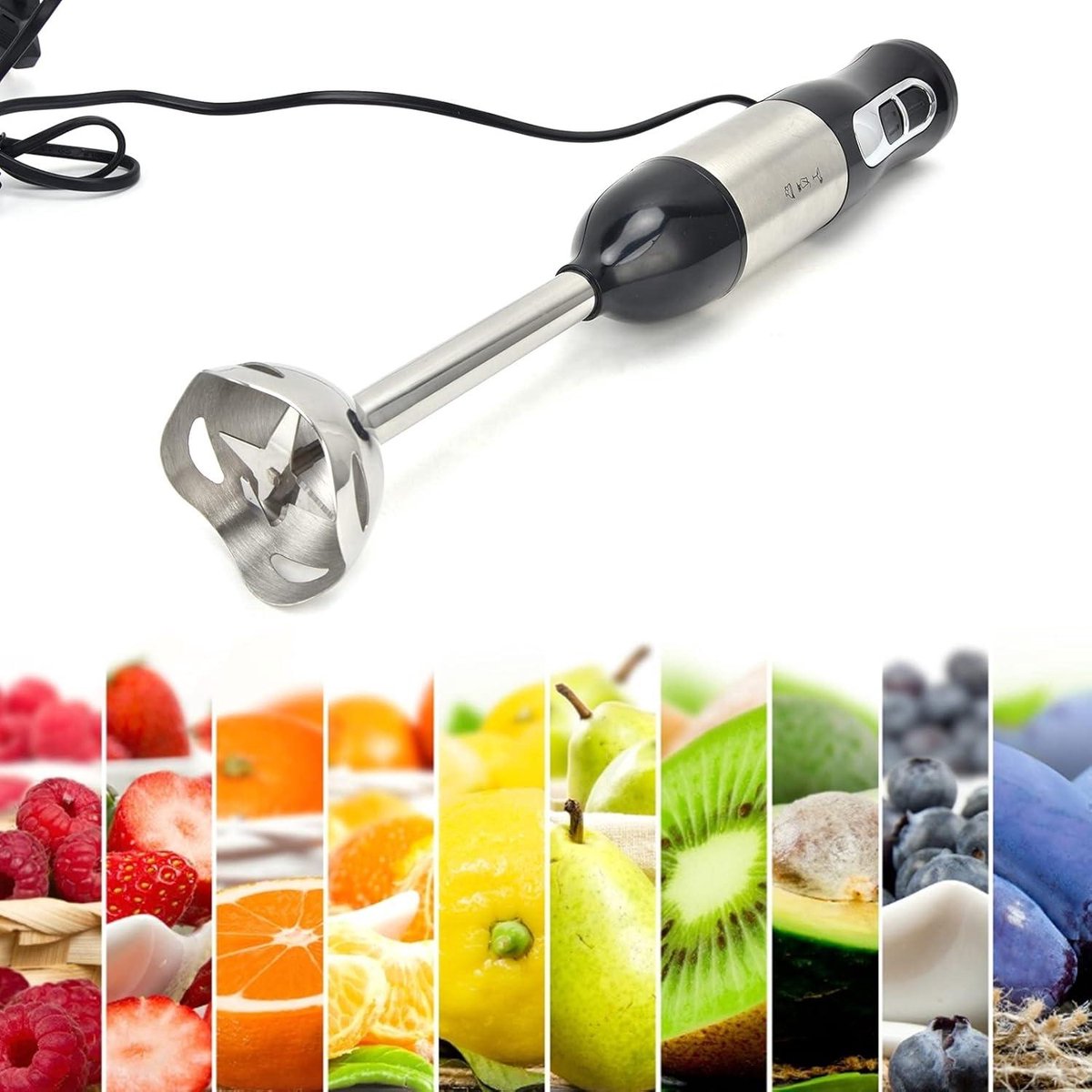 Hand Mixer - Low Noise Multifunctional Kitchen Aid - Mix for Smoothies Juices - Low Vibration - Electric thumbnail 2