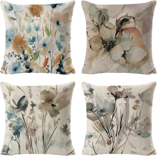 Lanpn White and Green 40x30cm Christmas Pillow Cases Set