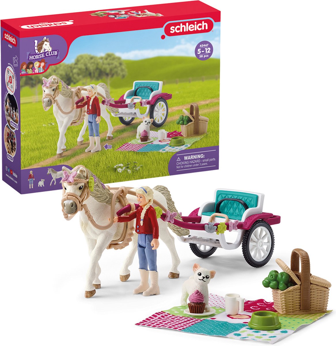 schleich HORSE CLUB Speelfigurenset - Koets voor paardenshow - Kinderspeelgoed voor Jongens en Meisjes - 5 tot 12 jaar - 33 Onderdelen - 42467 — afbeelding 9