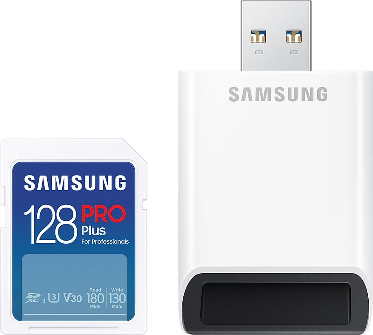 Samsung PRO Plus 128GB SDXC + Kaartlezer