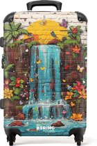 NoBoringSuitcases.com® - Grande valise Cascade de style graffiti - Bagage - Valise de voyage - Valise chariot - Valises 67cm