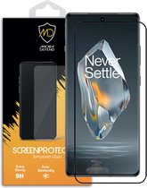 Protecteur d'écran OnePlus 12R - Économiseur d'écran MobyDefend avec Rebords noirs - Glas trempé - Verre adapté pour : OnePlus 12R