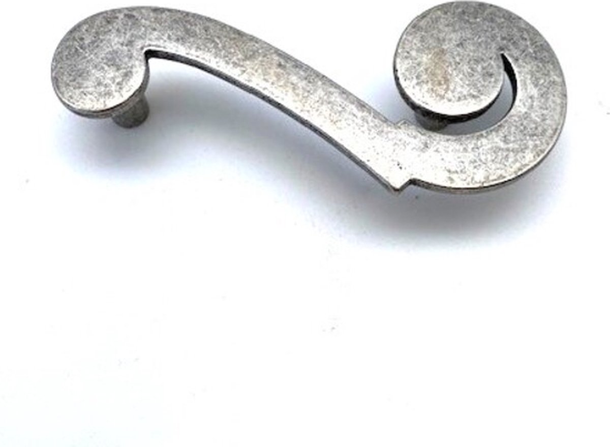 Greep Decor 5500 gekrast antiek zilver rechts klein 95mm