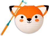 LUQ - Vos - Lampion - Sint Maarten - Lampionstokje - Met Lichtje - Dieren - TrekLampion - Papier - Kind - 1 Stuk