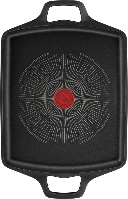 26 x 32 cm gegoten aluminium antiaanbakplaat inductiekookplaat gas en oven met Thermo-Signal kookindicator en Titanium coating om warmte te houden — afbeelding 3