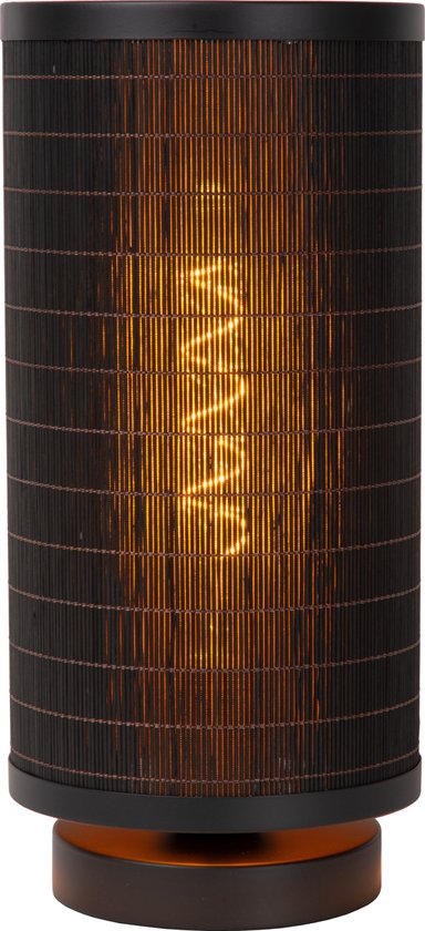 Lucide TAGALOG - Tafellamp - Ø 15 cm - 1xE27 - Zwart - Japandi
