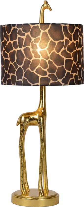 Lucide EXTRAVAGANZA MISS TALL - Tafellamp - Ø 25 cm - 1xE27 - Mat Goud / Messing