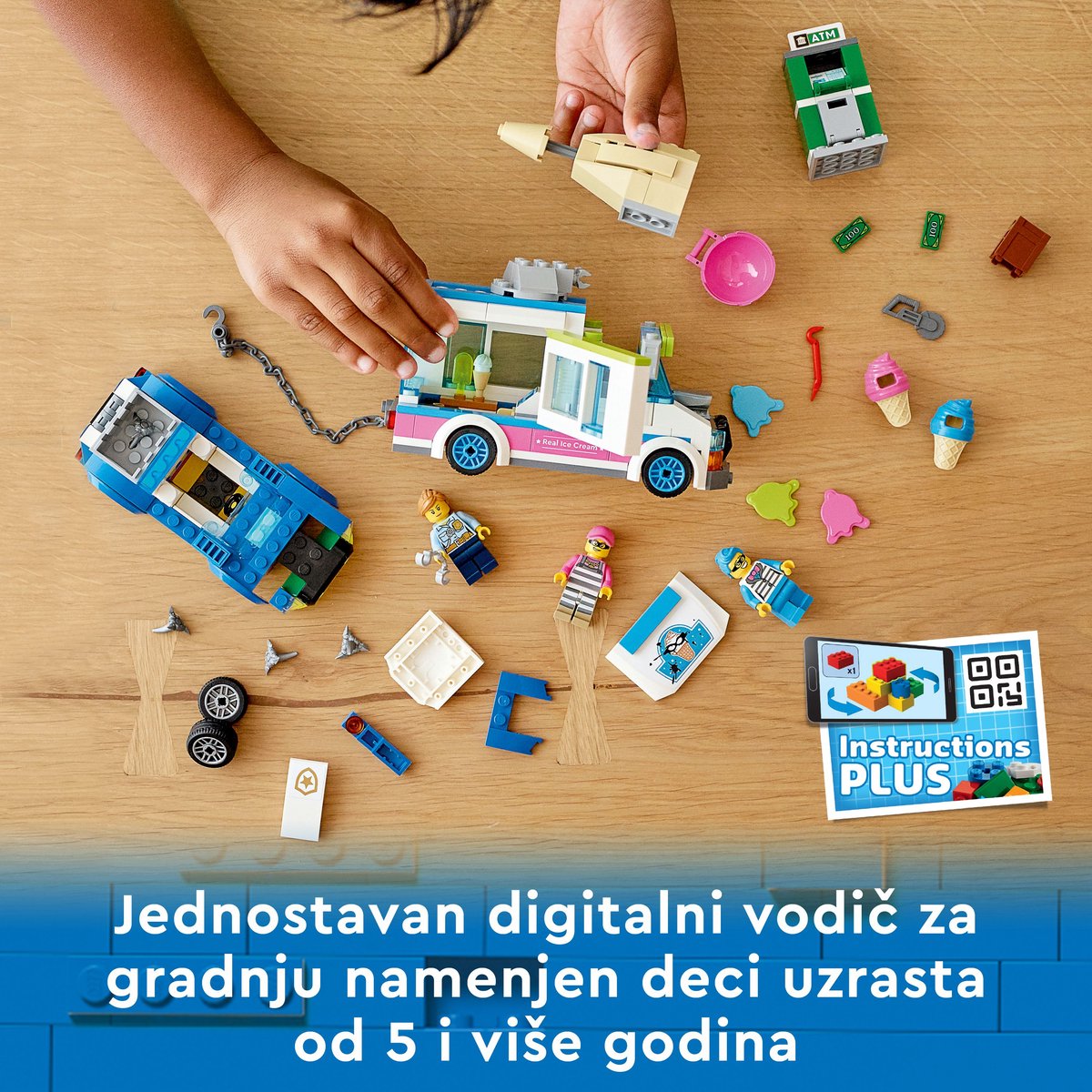 LEGO® City IJswagen politieachtervolging 60314 bouwset voor kinderen vanaf 5 jaar; met een ijswagen met kledderschieter, een onderscheppingsvoertuig van de politie, een geldautomaat en 2 personages uit de LEGO City tv-serie (317 onderdelen) — afbeelding 19