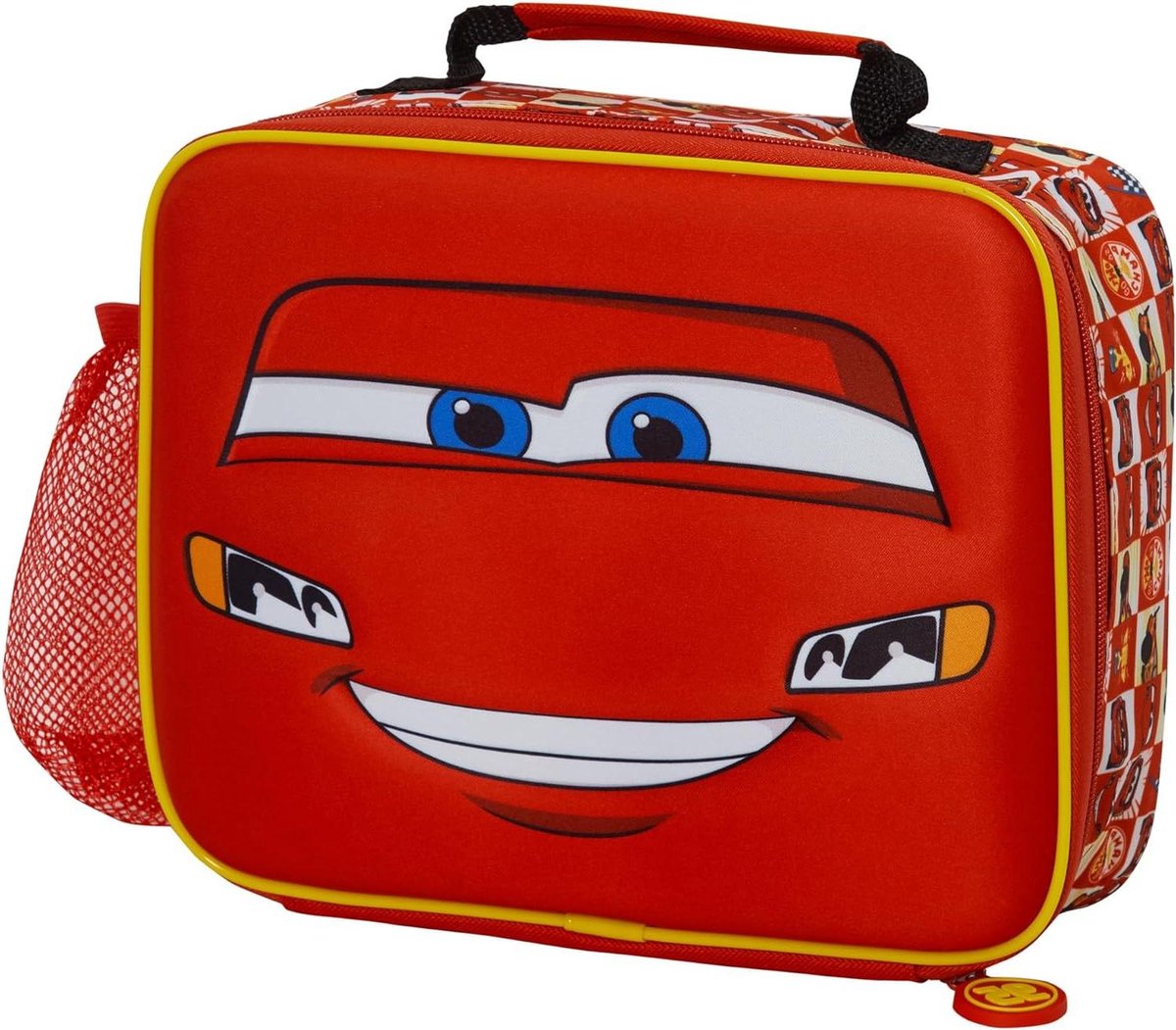 Lightning McQueen jongens lunchtas met zijflessenhouder voor school en kinderkamer