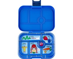 Yumbox Original - lekvrije Bento box lunchbox - 6 vakken - Surf Blue / Funny Monsters tray