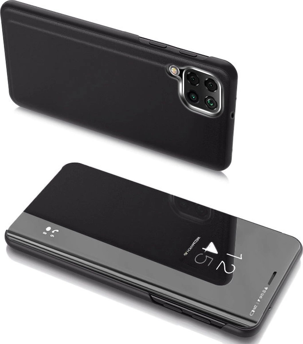 Clear - View - Case flip cover voor Samsung Galaxy A22 4G zwart