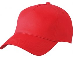 5 panel baseball pet rood