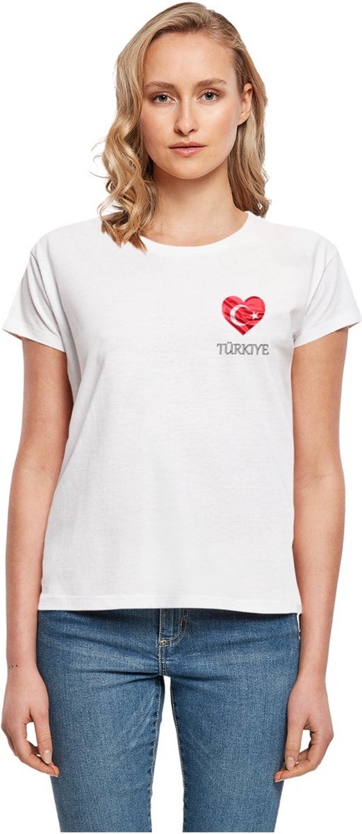 Merchcode - Turkey with Ladies Everyday Heren T-shirt - XS - Wit
