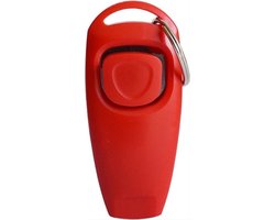 Scoby - Clicker 2-in-1 Hondentrainer - Met Zilveren Ring - Clicker en Fluit voor Hondentraining - Rood