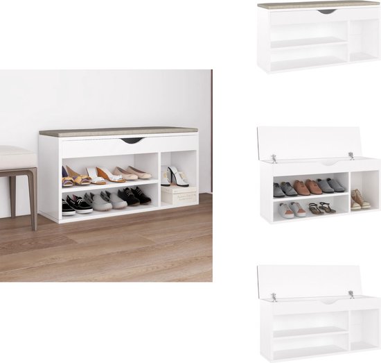 Schoenenbank met kussen kopen | Comfortabel zitten en schoenen opbergen