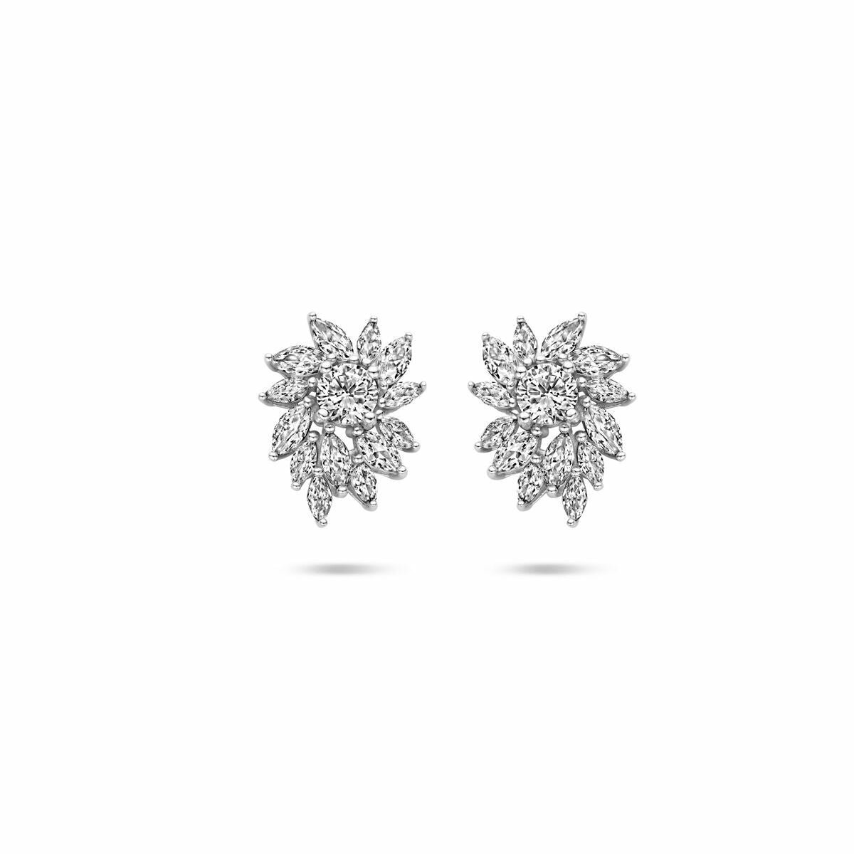 Zilver Gerhodineerd Oorknoppen Zirkonia 18 mm 1339240