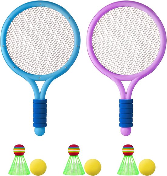 Complete Badmintonset 5-delig - 2 Badmintonrackets - 2 Shuttles