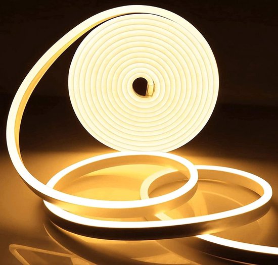 JOYLIT 4MM Width Neon LED Strip Lights 3000K Warm White 5M, 24V