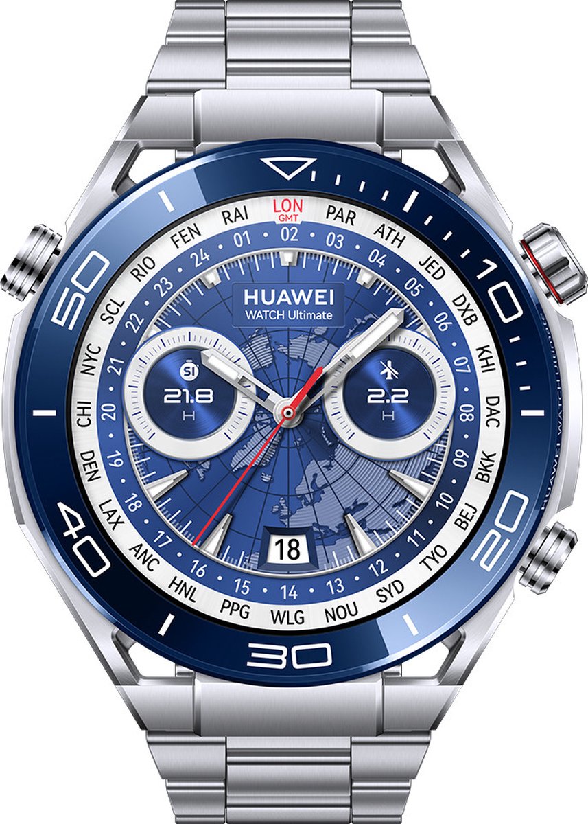HUAWEI WATCH Ultimate Voyage Blue - Innovatief materiaalgebruik - 100 meter duiktechnologie - Gloednieuwe expeditie modus