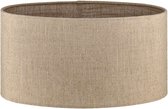 Abat-jour ovale - 35x23x18cm - Oslo lin café