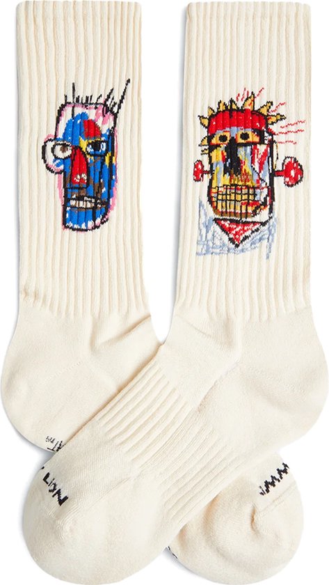 Jimmy Lion Athletic Basquiat Heads 1982 Crew Socks EU 41-46