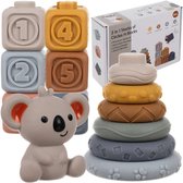 MPGoods® - Baby - Peuter - stapel speelgoed tot 2 jaar - Educatief speelgoed - Blokken - BPA-vrij - Montessori speelgoed - vanaf 6 Maanden - Ideaal als kraamcadeau