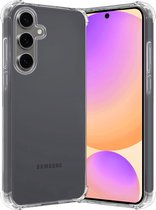 Hoesje Geschikt voor Samsung S24 FE Hoesje Shock Proof Cover Case Shockproof - Hoes Geschikt voor Samsung Galaxy S24 FE Hoes Siliconen Back Case - Transparant
