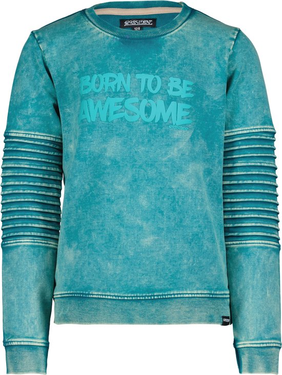 4PRESIDENT Sweater jongens - Blue Coral - Maat 116 - Jongens trui