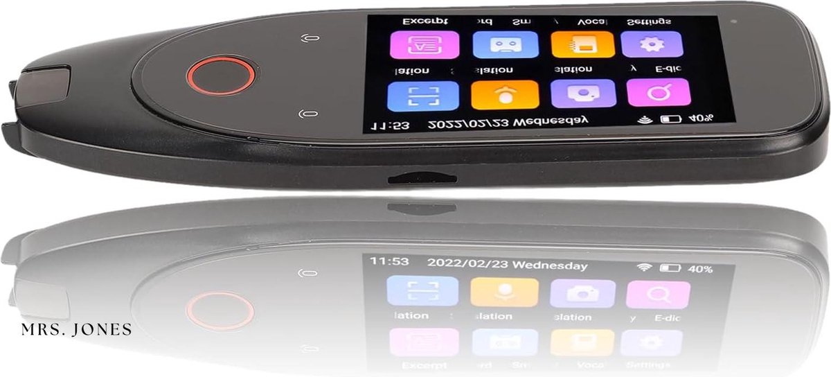 Mrs. Jones Handheld Vertaalpenscanner 112 Talen Leesvertaler met 30 Inch G + F Volledig Touchscreen voor Spraaktekstfoto Vertaalcomputer