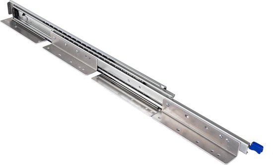AOLISHENG 5 paar Ladegeleiders Ladeschuiven 250mm 45kg Draagvermogen Zware Gebruik Schuiflades Volledige Uitbreiding Kogellager Keukenkast Zilver Schuiflades Vervangende Rails Zijmontage