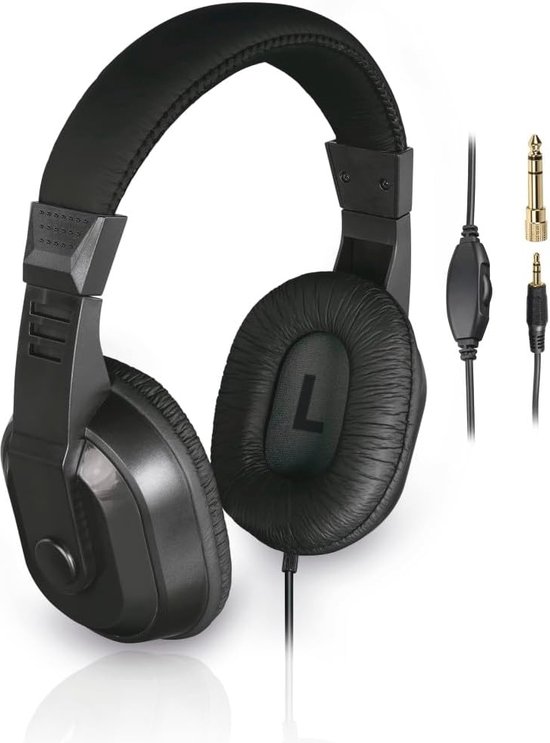 Kabelgebonden Over-Ear Hoofdtelefoon met Lange Kabel en Volumeregelaar voor TV en Muziek - 3,5 mm en 6,35 mm Adapter van Thomson — afbeelding 2