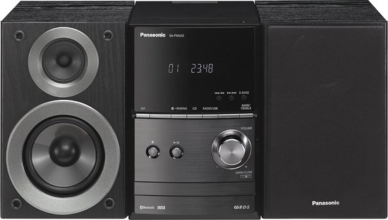 Panasonic SC-PM250BEGK Système Micro Hi-FI à 2 canaux, Radio numérique Dab , Lecteur CD, Bluetooth, USB, Audio de Haute qualité, Basses puissantes et sonores, Design Compact et élégant, Noir