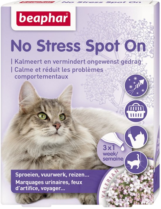 Beaphar No Stress Kat Spot On 3 pipetten