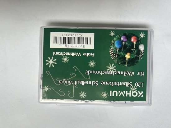 120 Stuks S-haken voor Kerstballen - Herbruikbare Kogelhangers in Zilver van Merkloos	 — afbeelding 5