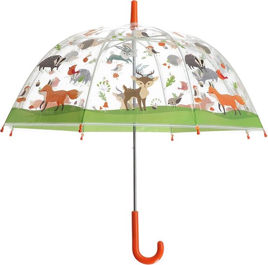 Esschert Design Kinderparaplu transparant bosdieren