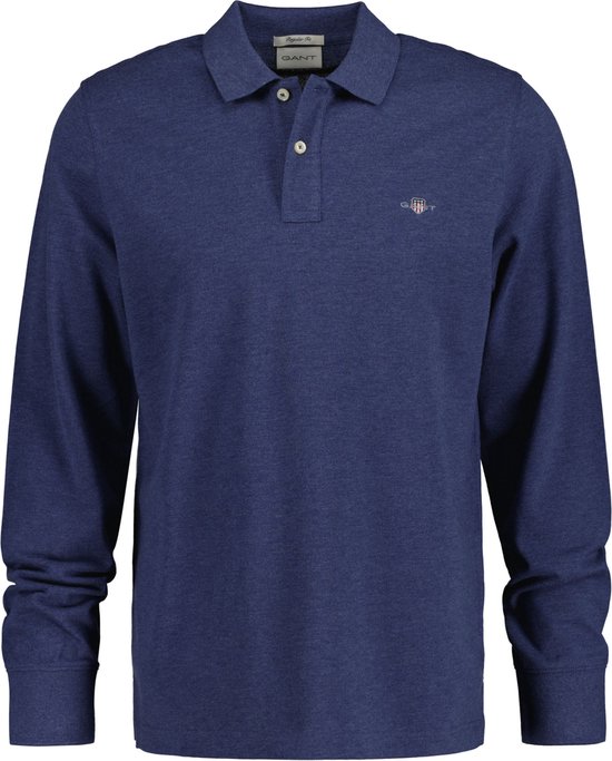 Gant - Rugger Pique Polo Jeans Blauw - Regular fit - Polo Homme Taille M