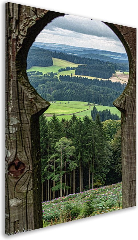 Portrait transparent - Peinture de paysage - Peinture sur toile Nature - Décoration murale moderne - Toile - Décoration murale chambre toile 50x70 cm