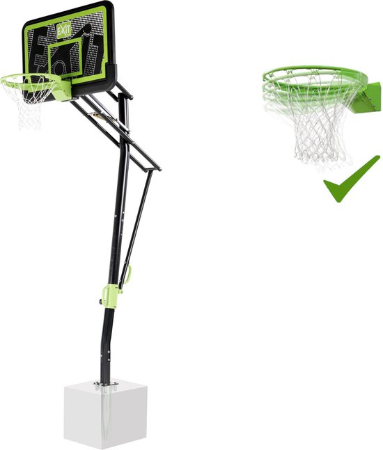 EXIT Galaxy basketbalbord voor grondmontage met dunkring - black edition