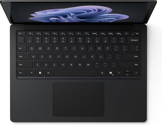 "Microsoft Surface Laptop 6 Intel Core Ultra 5 135H 34,3 cm (13.5"") Touchscreen 16 GB LPDDR5-SDRAM 256 GB SSD Wi-Fi 6E (802.11ax) Windows 11 Pro Zwart" - Microsoft - Hoofdafbeelding
