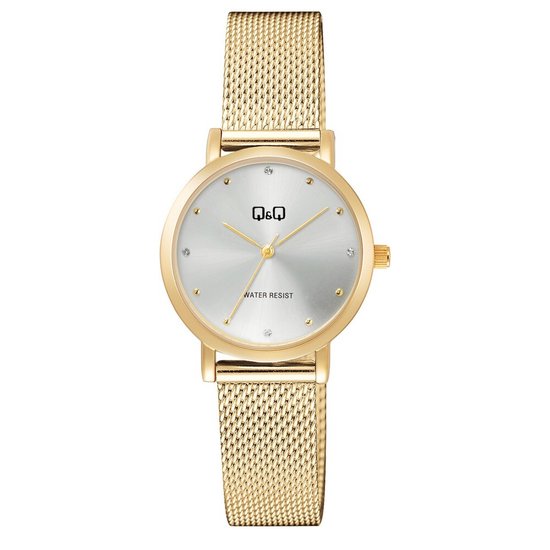 Q&Q C35A-006PY - Montre - Analogique - Femme - Dame - Bracelet en acier - Ovale - Métal - Couleur or
