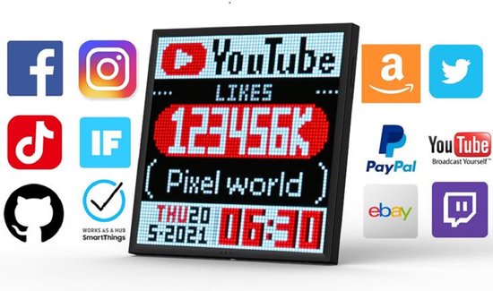 Divoom Pixoo 64 - LED pixel art display - 64x64 - met app