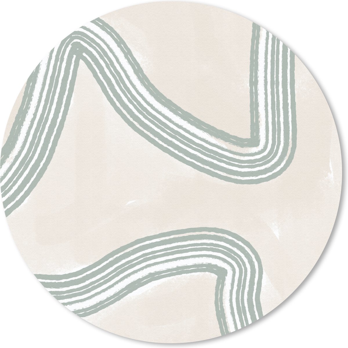 Muismat rond 40x40 cm - Mousepad Lijn - Abstract - Design - Ronde muismatten