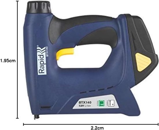 Krachtige Elektrische Tacker met Li-Ion Accu voor Nieten en Nagels ...