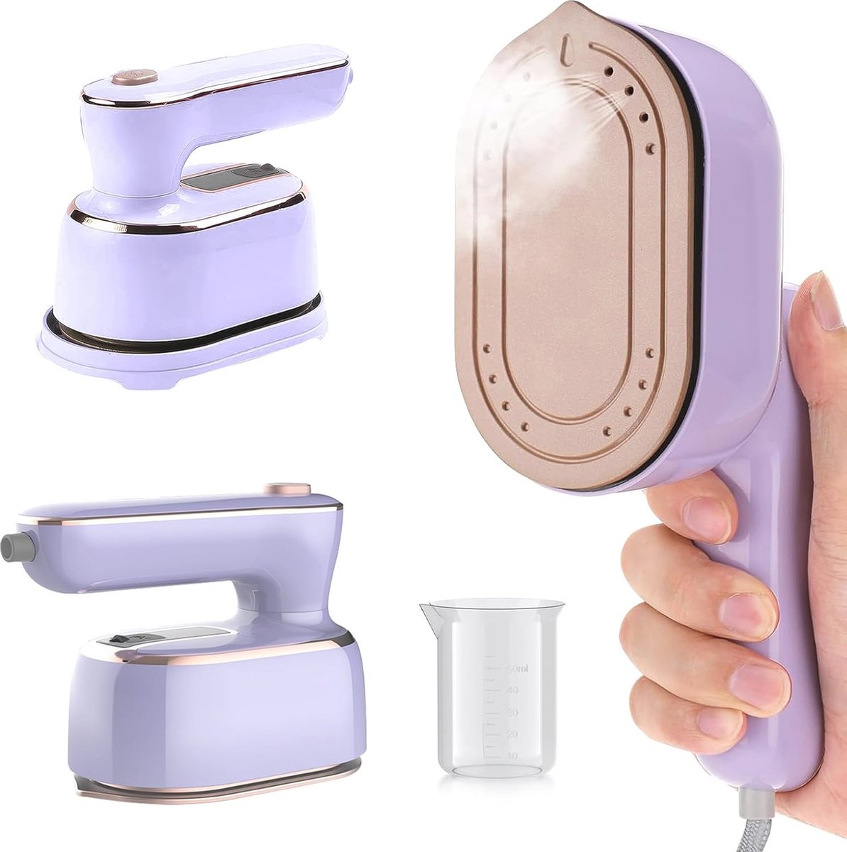 Mini Stoomstrijkijzer 1000W - Draagbaar en Snelle Opwarming