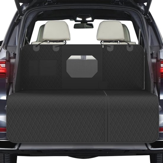 Auto Kofferbakmatten voor Xpeng X9 2024 2025, Volledige Dekking Waterdicht Antislip Kofferbakbeschermmat Kofferbak Voering,Black-Blue Auto Kofferbakmatten voor Xpeng X9 2024 2025, Volledige Dekking Waterdicht Antislip Kofferbakbeschermmat Kofferbak Voering,Black-Blue