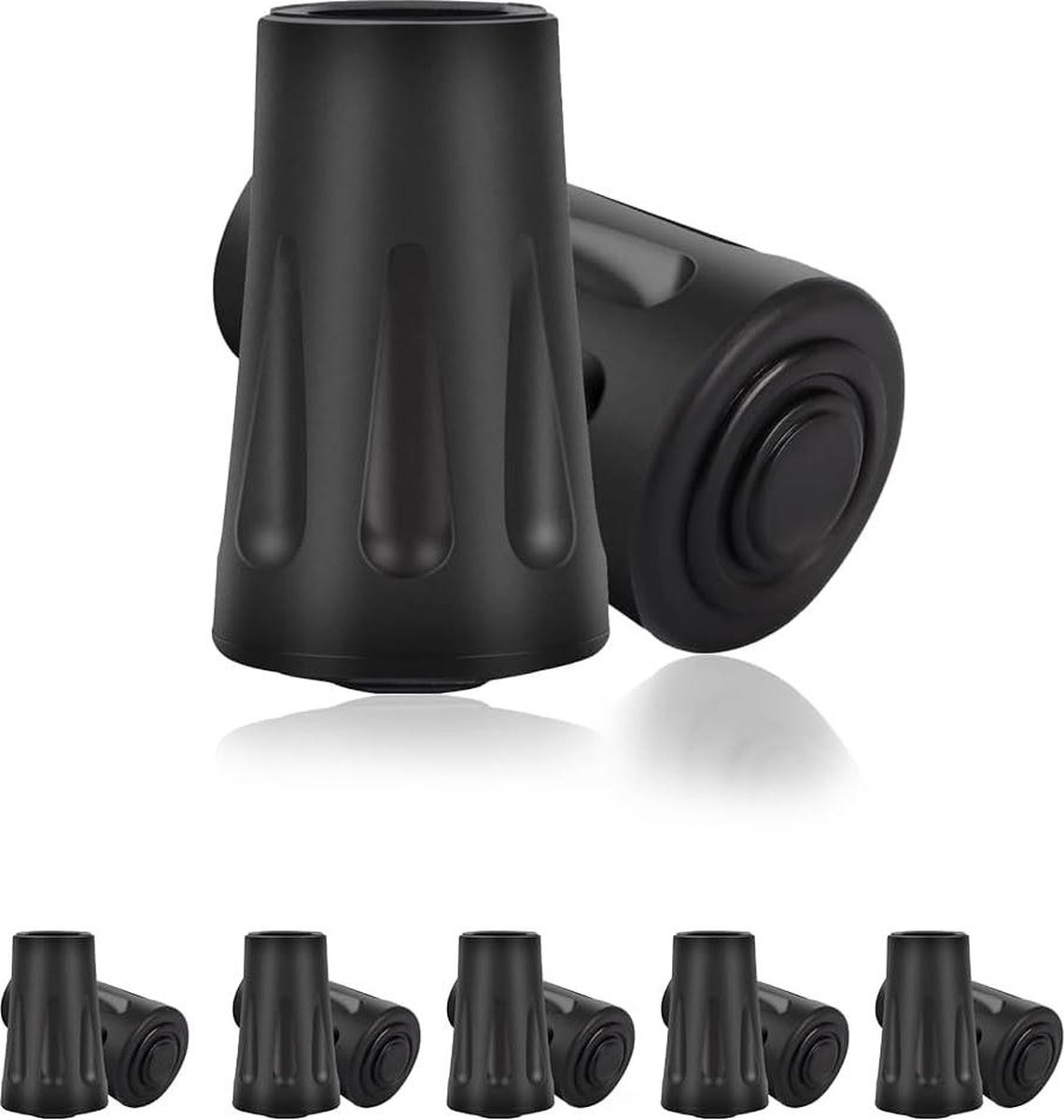 Wandelstok Rubberen stootranden 12 stuks - Nordic wandelstokken - vervangende rubberen stootranden - premium accessoires - 40mm