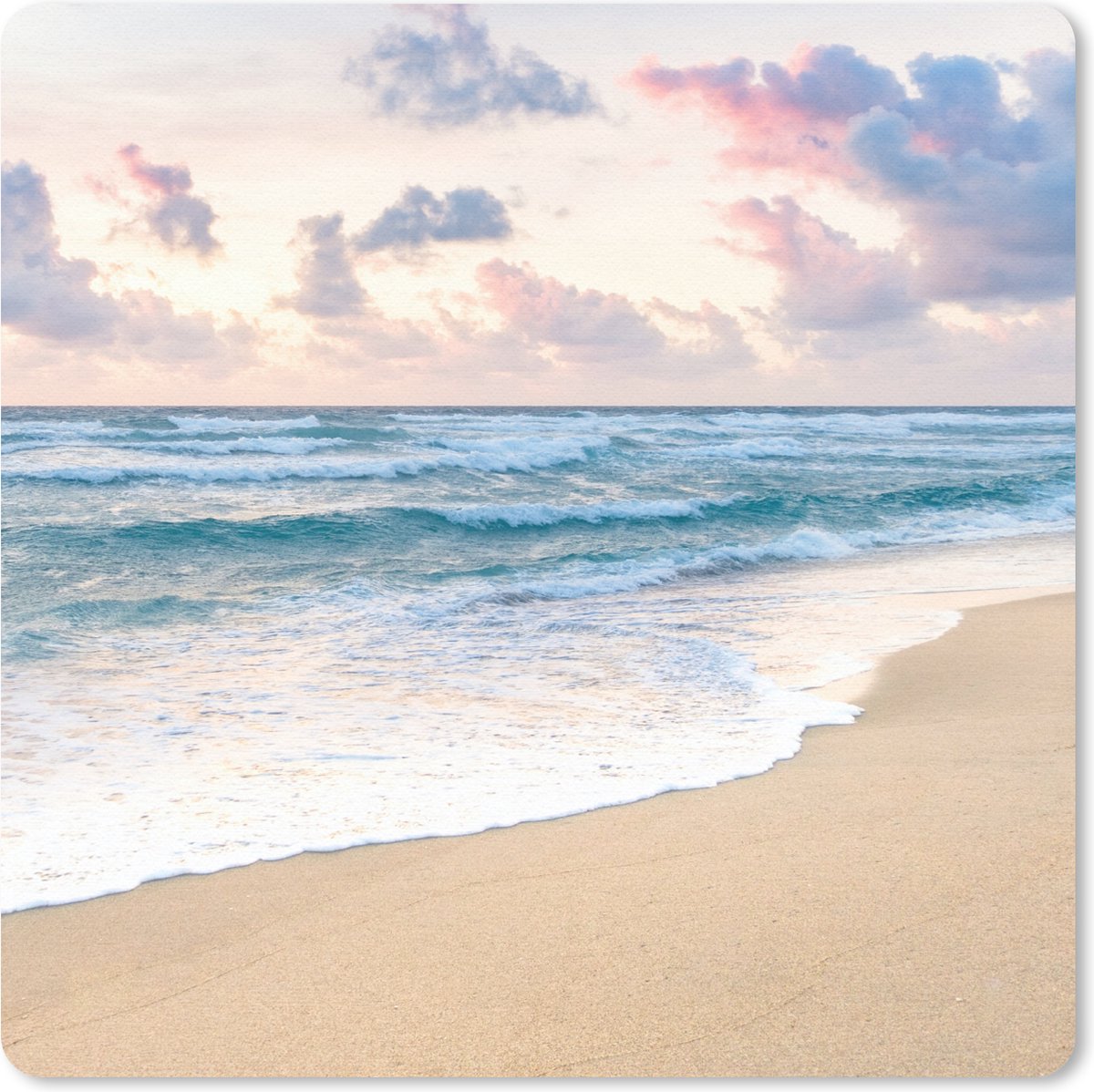 Muismat 30x30 cm - Mousepad Strand - Wolken - Pastel - Muismatten