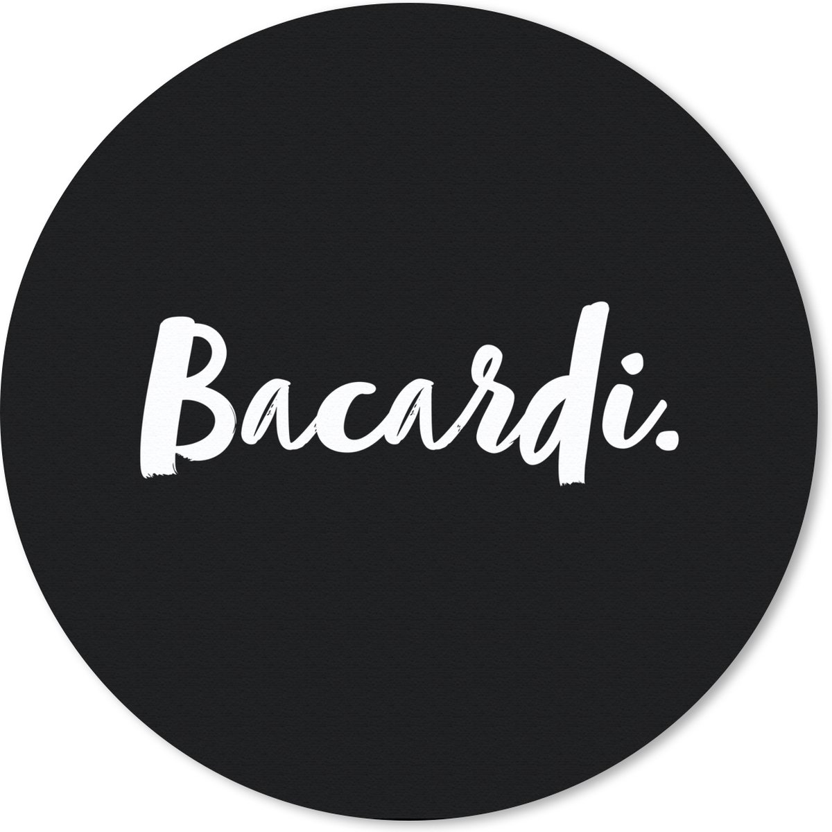 Muismat rond 30x30 cm - Mousepad Cocktail - Bacardi - Tekst - Alcohol - Quotes - Ronde muismatten