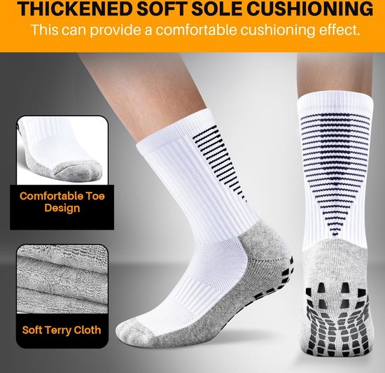 Voetbalsokken antislip heren en dames - ademend - anti-blaren - sportsokken - grip - voetbal - basketbal - trekking - handbal - yoga - fitness - 2/3/4 paar gripsokken voetbal van Primeur — afbeelding 2
